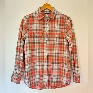 J. Crew Plaid Button-Up Shirt • Size XS